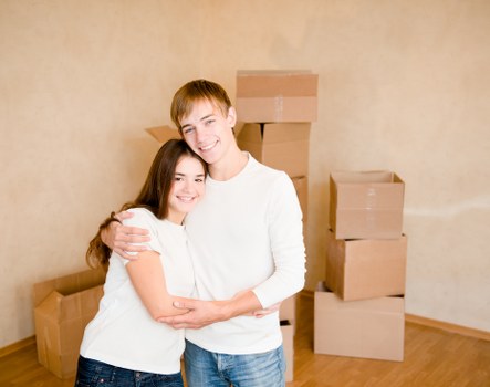 Unloading furniture and boxes into a Shepherds Bush apartment