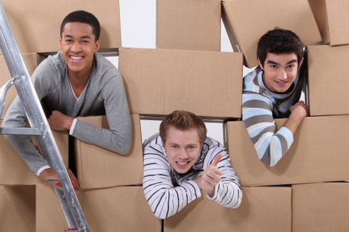 Commercial moving team handling office relocation in Shepherds Bush