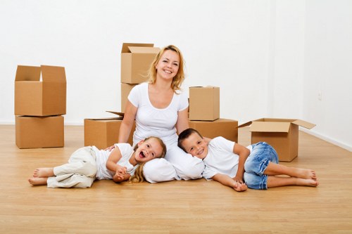 Packing and loading household items for a local move